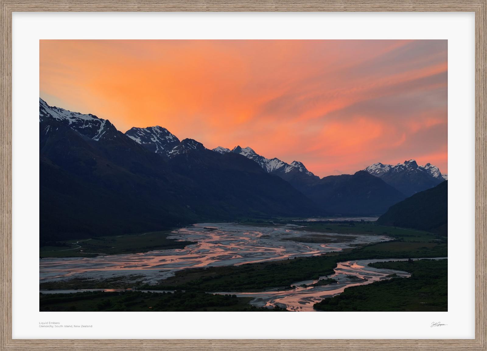 Liquid Embers | New Zealand Scenic Series | Glenorchy, South Island