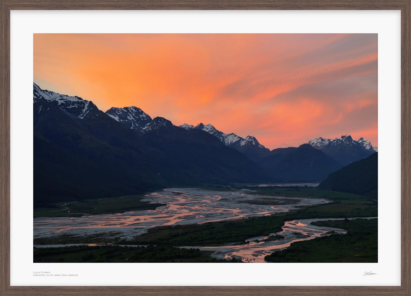 Liquid Embers | New Zealand Scenic Series | Glenorchy, South Island
