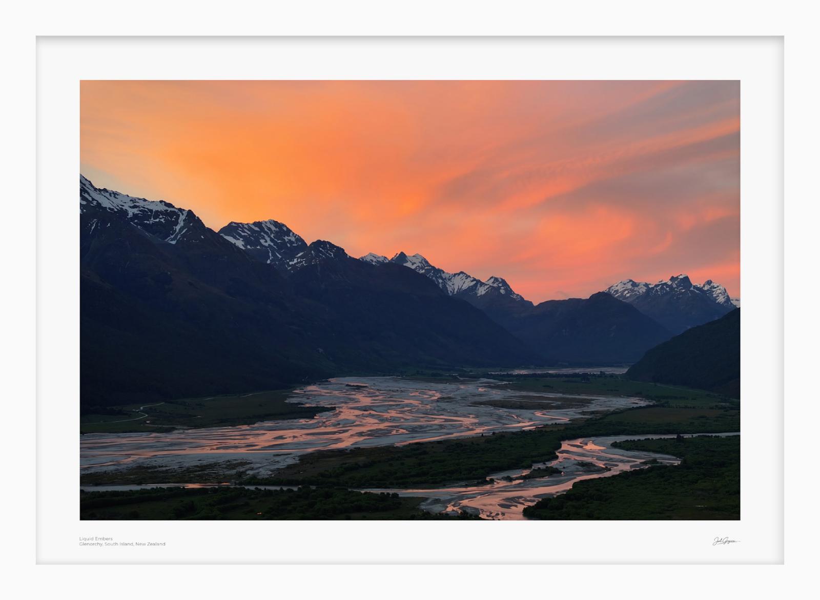 Liquid Embers | New Zealand Scenic Series | Glenorchy, South Island