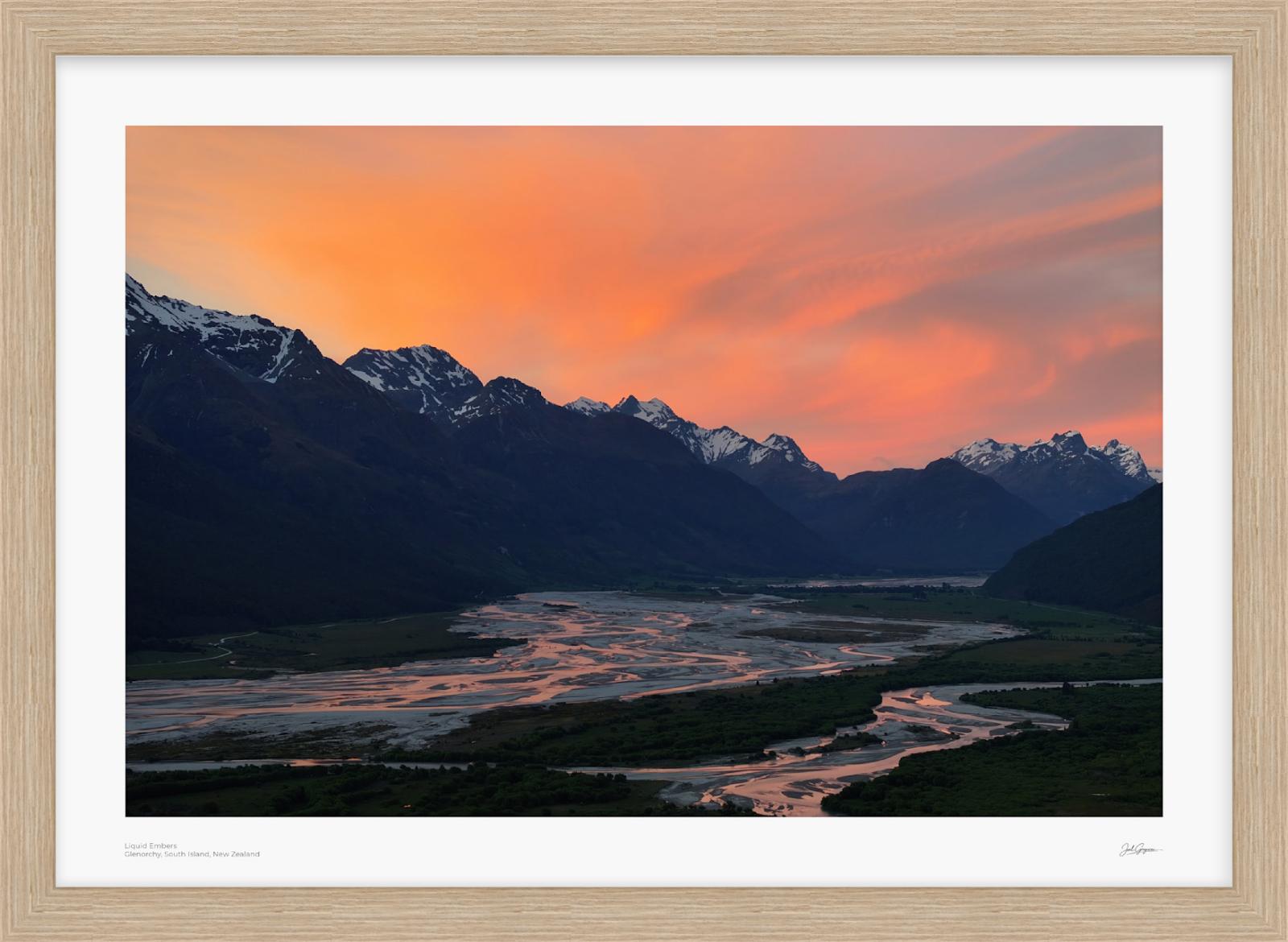 Liquid Embers | New Zealand Scenic Series | Glenorchy, South Island
