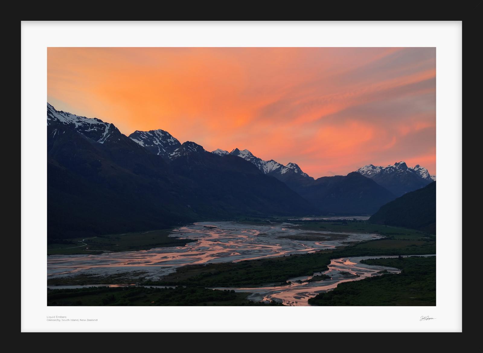 Liquid Embers | New Zealand Scenic Series | Glenorchy, South Island