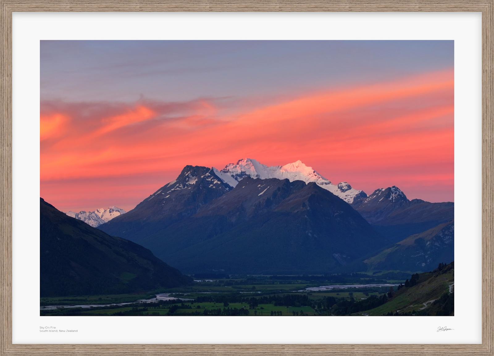 Sky on Fire | New Zealand Scenic Series | Glenorchy, South Island