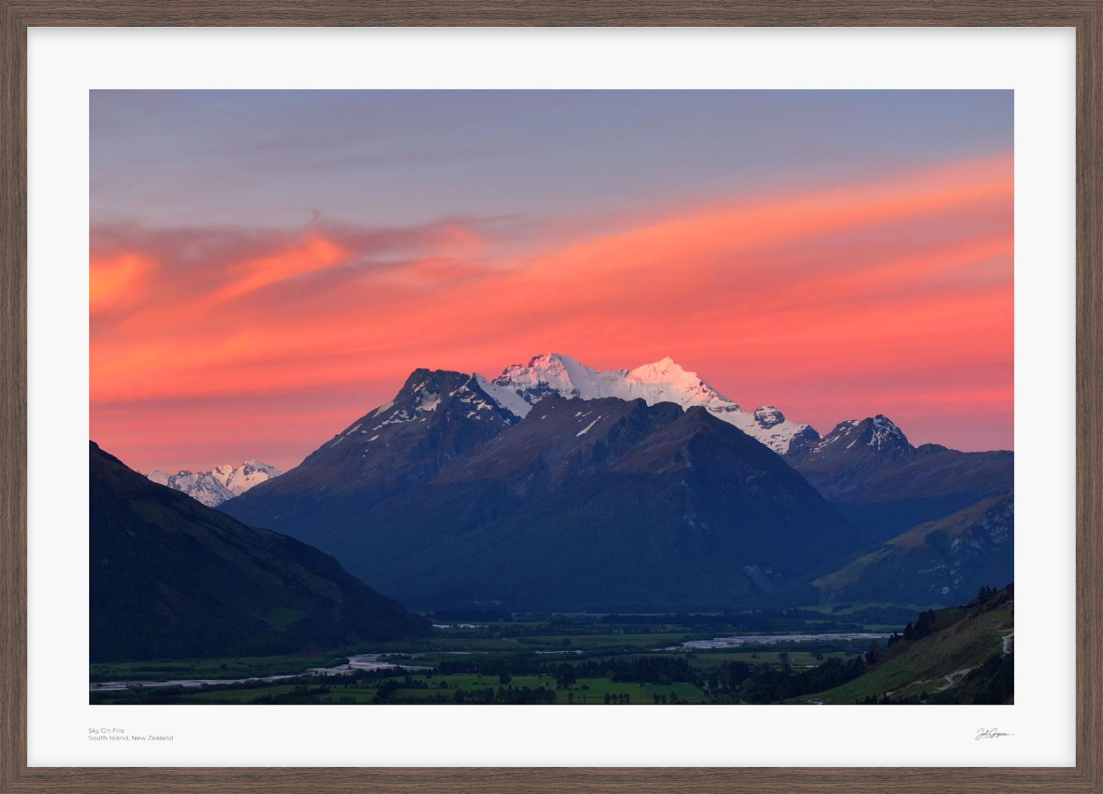 Sky on Fire | New Zealand Scenic Series | Glenorchy, South Island