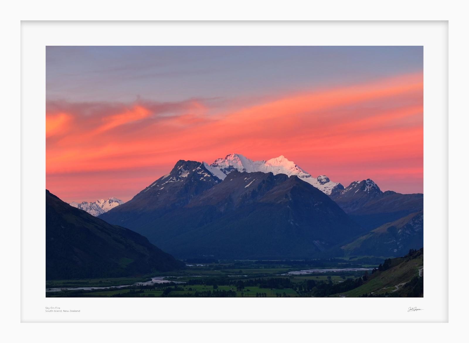 Sky on Fire | New Zealand Scenic Series | Glenorchy, South Island