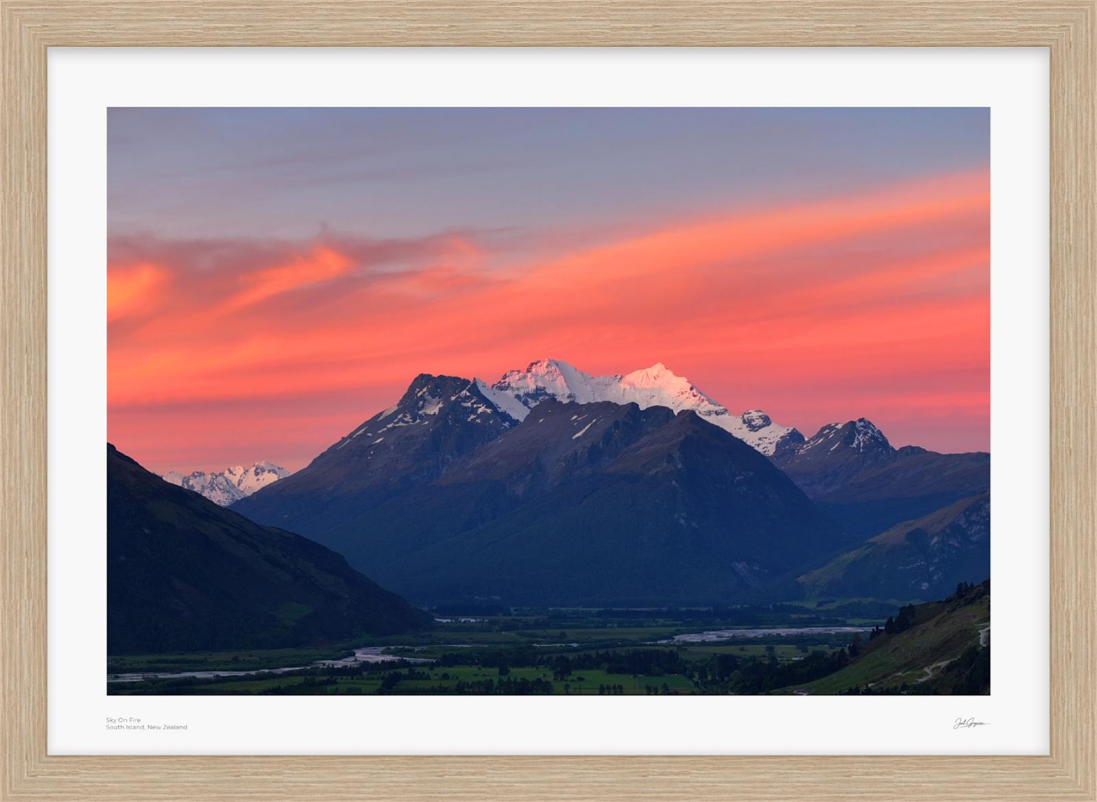 Sky on Fire | New Zealand Scenic Series | Glenorchy, South Island