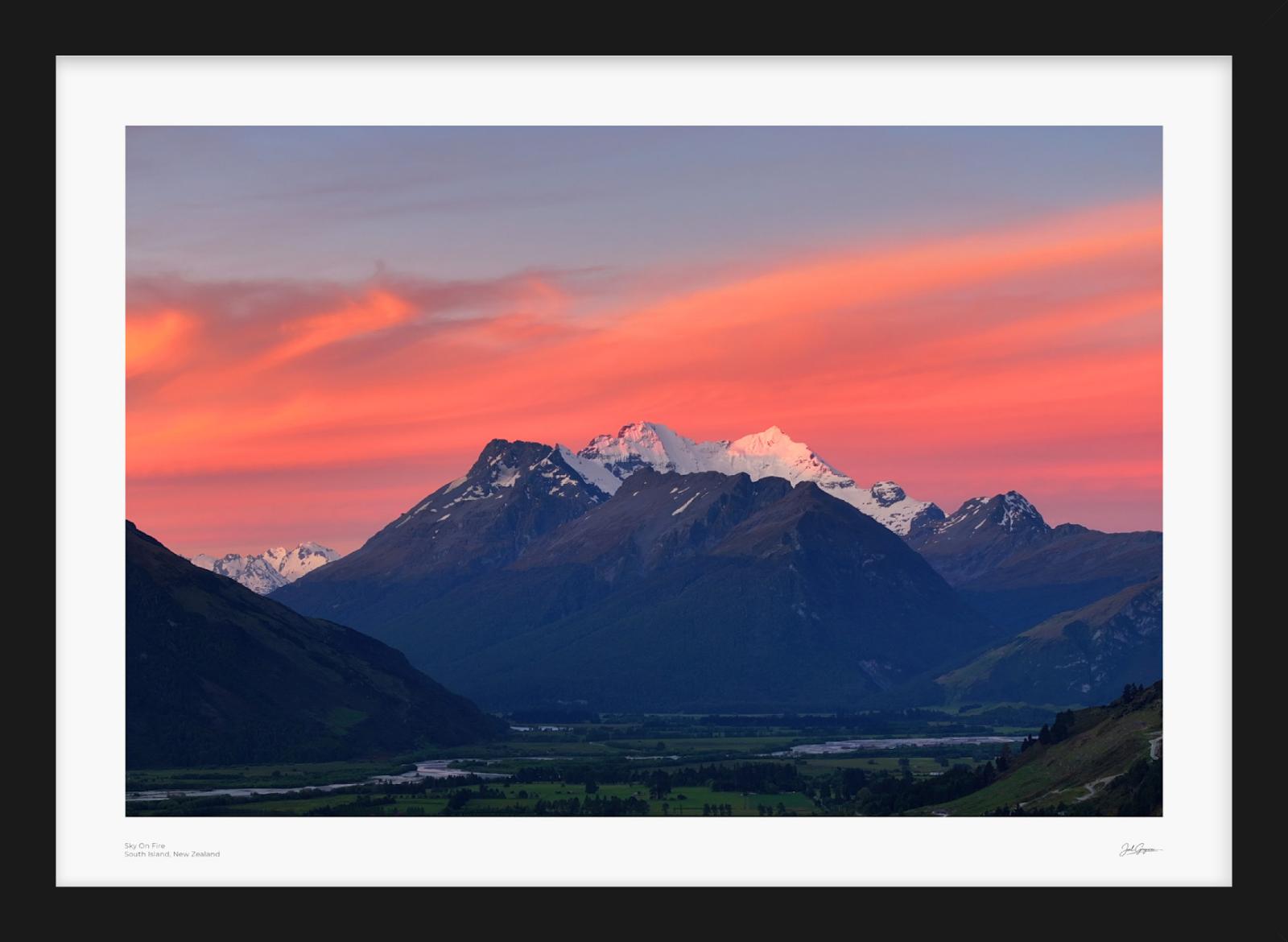Sky on Fire | New Zealand Scenic Series | Glenorchy, South Island